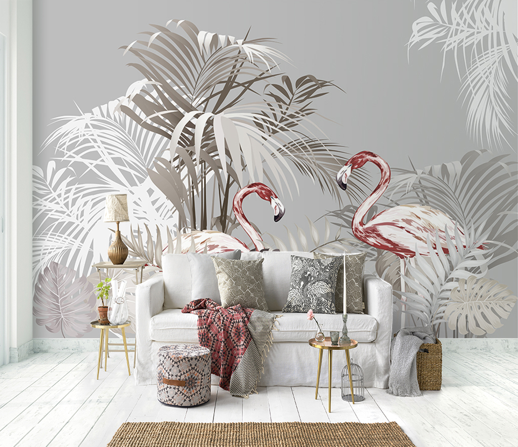 Flamingo Theme Wallpaper Murals