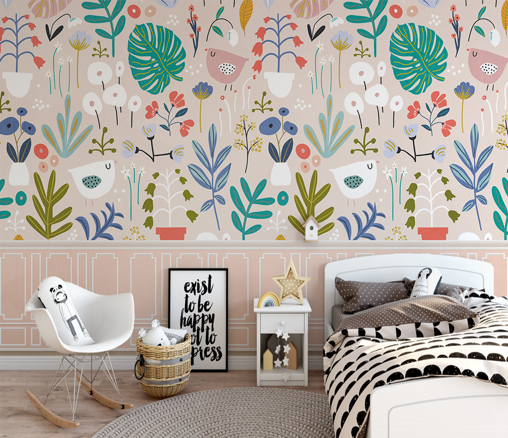 Floral Leaves Wallpaper Murals Transform your walls