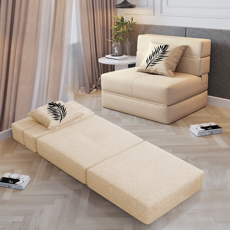 Foldable Sofa: Lazy Recliner Sofa Dual-Use Lazy Sofa Bed