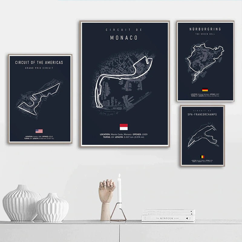 Formula 1 Racing Track Poster: Rev Up Your Walls