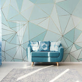 Geometric Golden Lines Wallpaper for Home Wall Decor