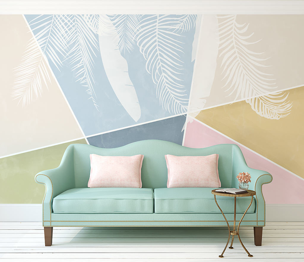 Geometric Soft Colours Wallpaper Murals