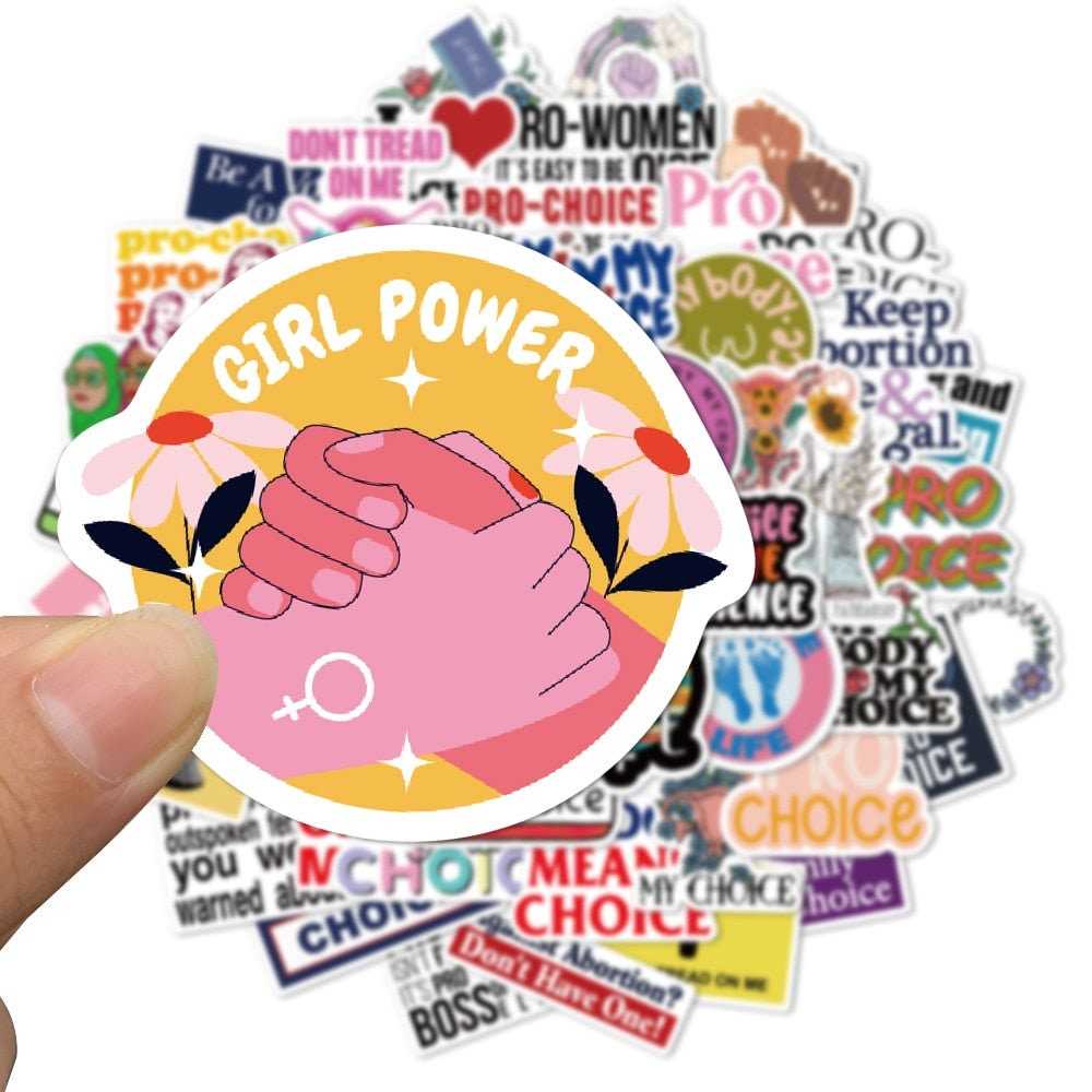 Girl power Stickers: Empowering Feminist Art