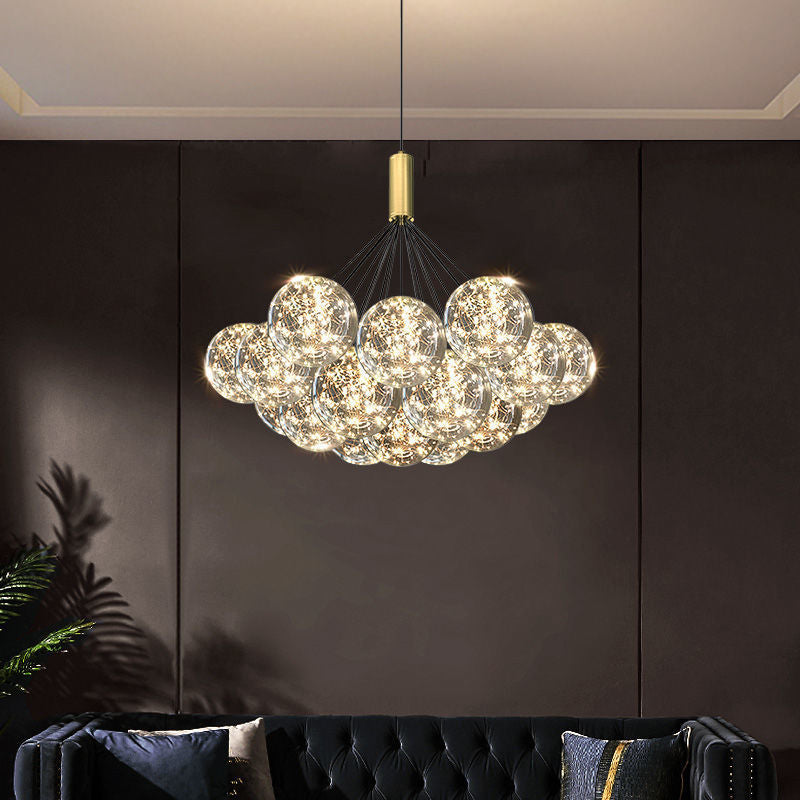 Glass Ball Chandeliers for Living Room and Dining