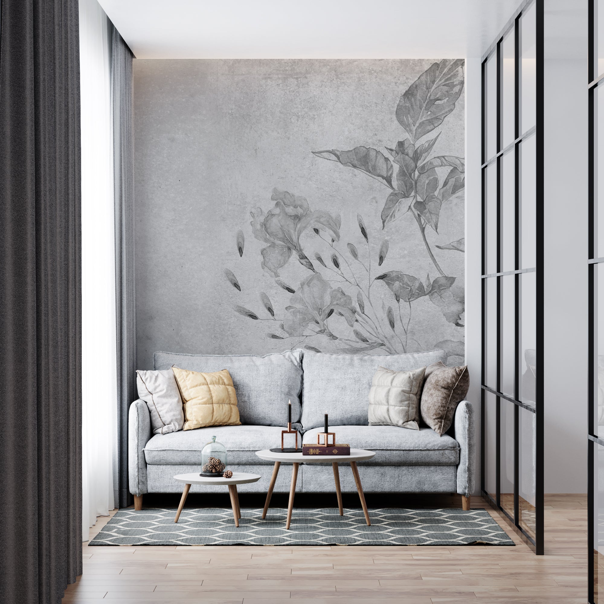 Glimpse Floral Wallpaper Murals – Transform Your Space