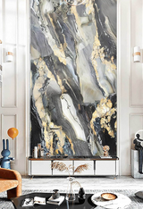 Gold & Black Stone Design Marble Wallpaper Murals