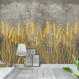 Golden Wheat Field Wallpaper for Home Wall Decor