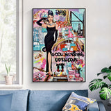 Graffiti Art Hepburn Canvas Wall Art