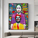 Graffiti Movie Star Joker Canvas Wall Art