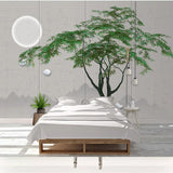 Green Willow Tree Wallpaper for Home Wall Decor