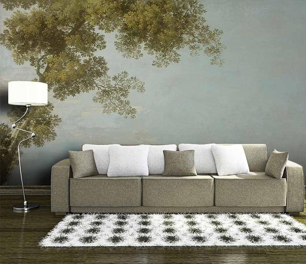 Green in Morning Shadow Tree Wallpaper Murals