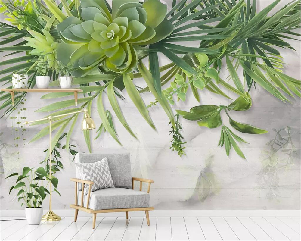 Greenery Wallpaper Mural: Effortless Nature-Inspired Beauty