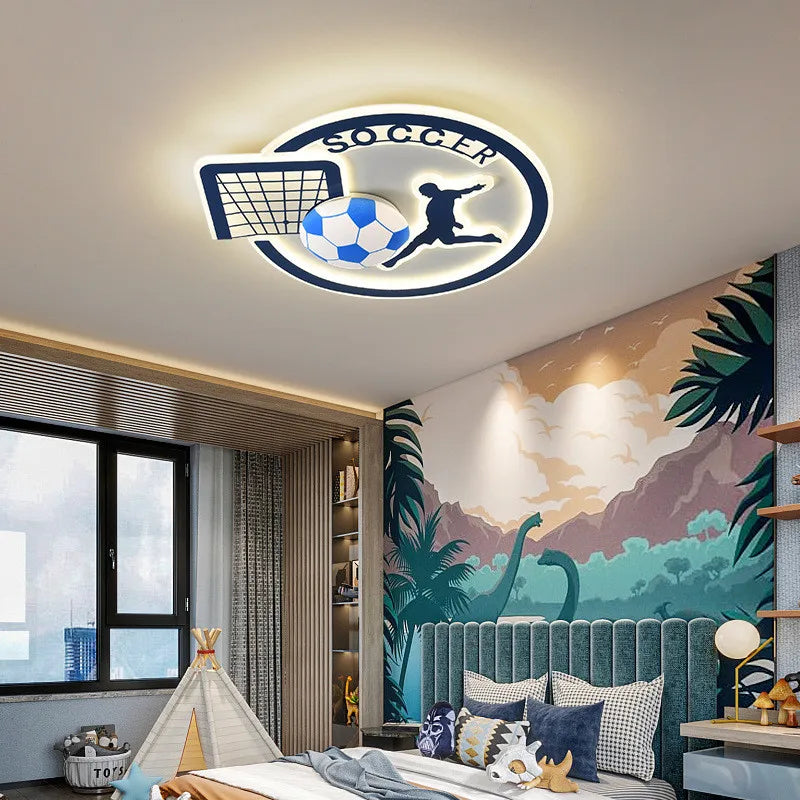 Plafonnier pour chambre d'enfant Motif supporter de football