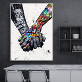 Holding Hands Inspiration Artwork Canvas Wall Art