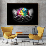 Holding The Earth Canvas Wall Art