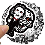 Horror Movie Sticker Black – Spooky Decals for Thrill Lovers