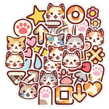 Kawaii Cat Kitty Girl Stickers Pack | Famous Bundle Stickers | Waterproof Bundle Stickers