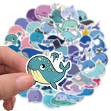 Cute Whale Animal Anime Stickers Pack | Famous Bundle Stickers | Waterproof Bundle Stickers