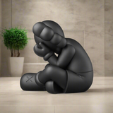 Kaws Seperated Black Statue Sculpture - GraffitiWallArt