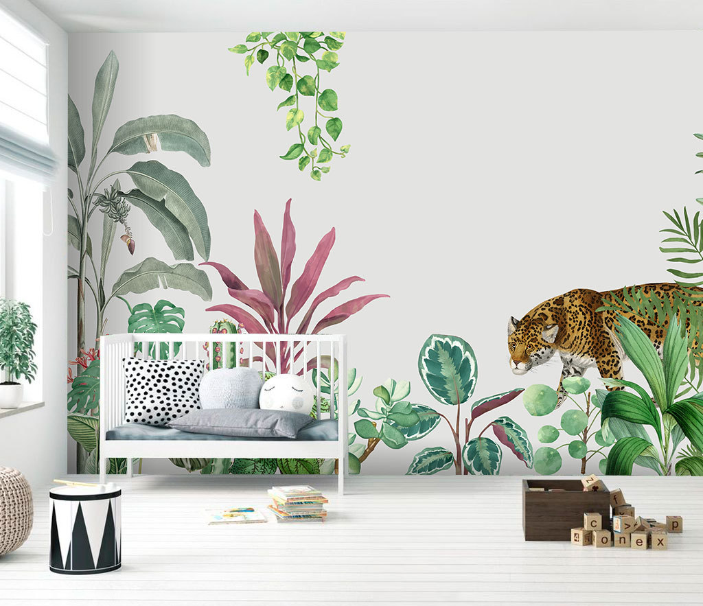 Kids Room Jungle Scene Wallpaper Murals