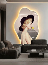 Lampe d’art de porche de caractère de dame - Applique de salon