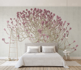 Large Pink 3D Tree Wallpaper Murals Transform Your Walls