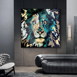 Lion Face Poster: Bold & Captivating Art Décor