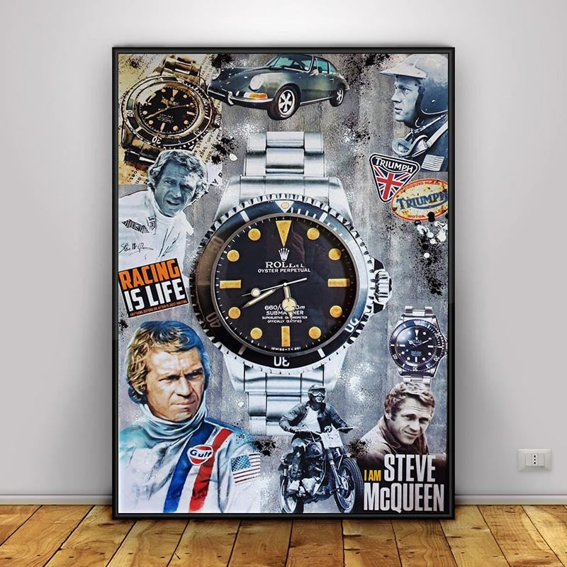 Luxury Watch Mcqueen Canvas Wall Art