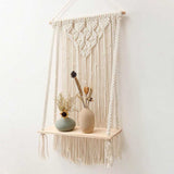 Macrame Shelf: Stylish Plant Display - Show Off Greenery