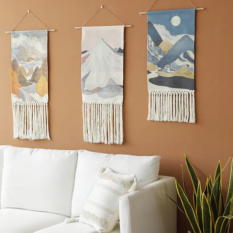 Macrame Scenery Hanging Handmade Tassels