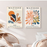 Affiche découpée abstraite de Matisse : oeuvre expressive