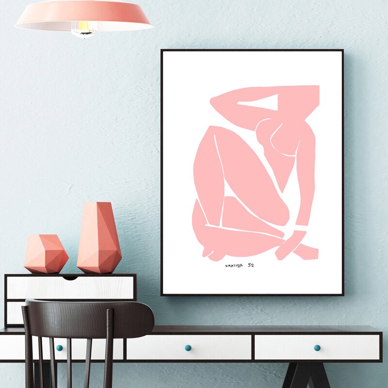 Matisse Abstract Painting Pink Prints Matisse Exhibition Canvas Wall Art