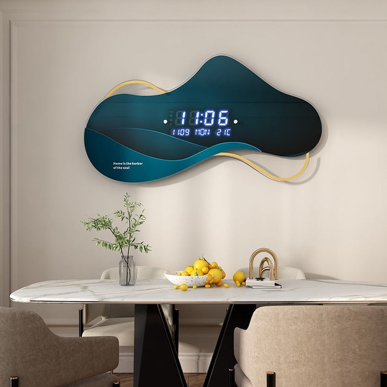 Modern Led Digital Wall Clock 3D Luminous Mute Electronic Creativity Wall Clock Led Wall Clock Jump Second Clock Home Decoration