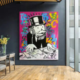 Money Poster Alec Monopoly Canvas Print