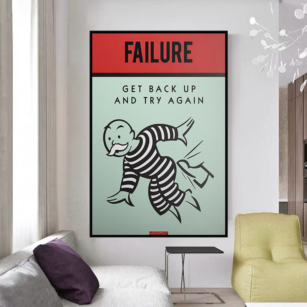 Monopoly's 'Try Again' Canvas Wall Art