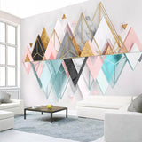 Mountains Geometric Triangle Wallpaper for Home Wall Decor