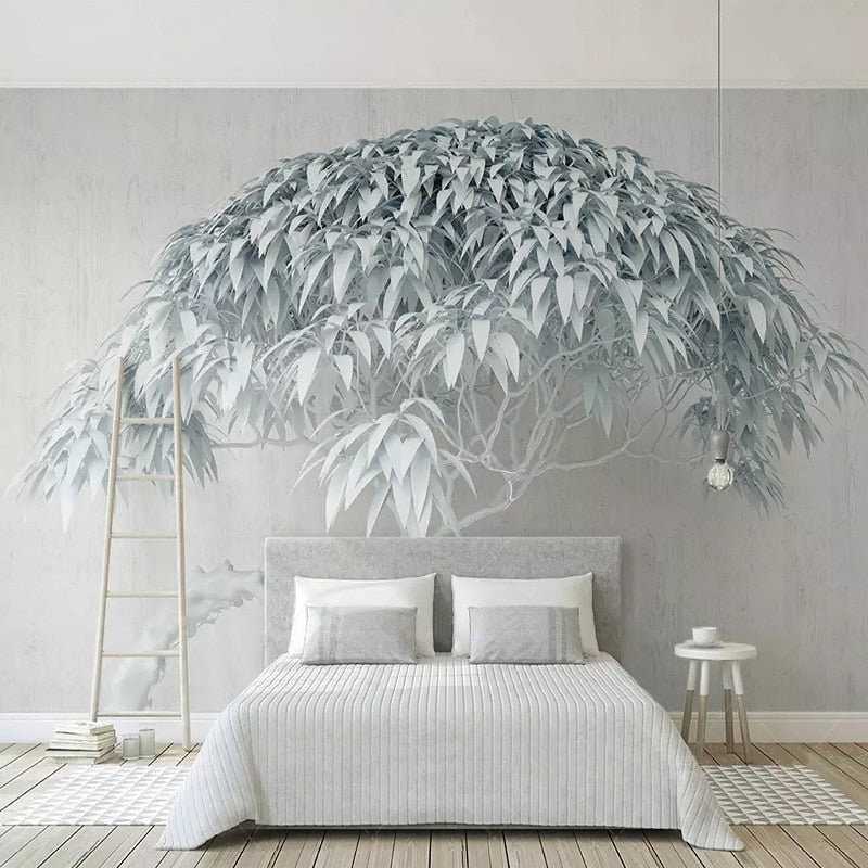 Nature-Inspired Willow Tree 3D Wallpaper for Stylish Interiors