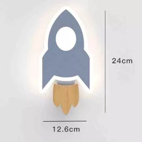 Lampada da parete Rocket Moon Star | Decorazioni per l'illuminazione della stanza dei bambini