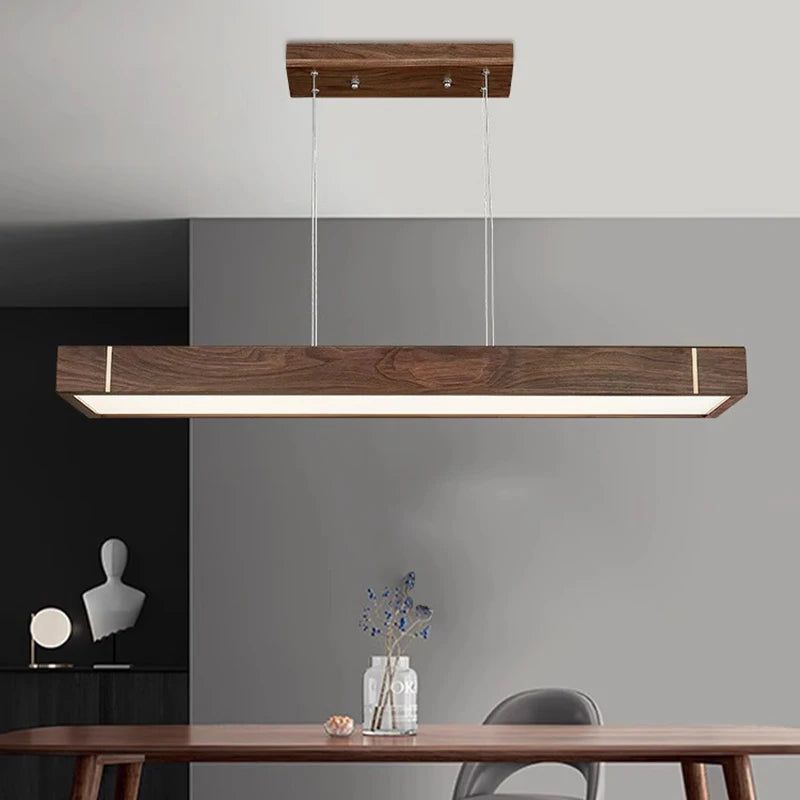 Oak Wood Slate Kitchen Island Lighting