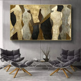 Picasso Wall Art Gold Leaf Texture Canvas Wall Art