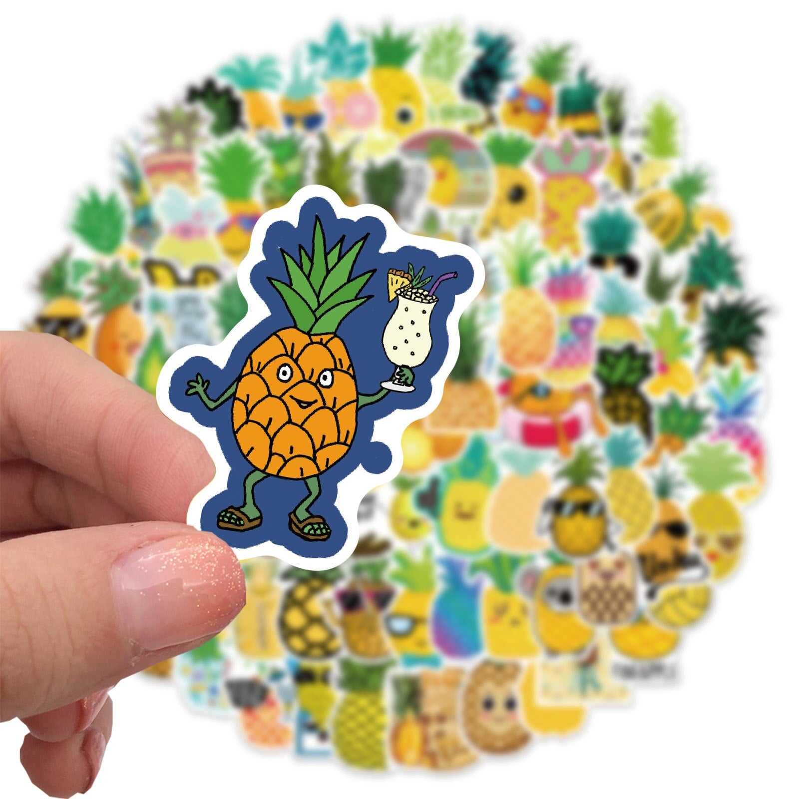 Pineapple Stickers Pack | Famous Bundle Stickers | Waterproof Bundle Stickers