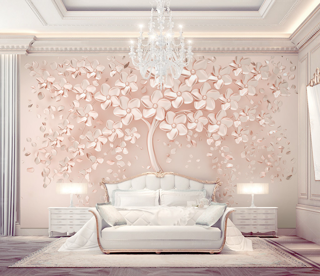 Pink 3D Tree large Wallpaper Murals – Exclusive Collection