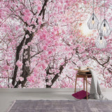 Pink Flowers Wallpaper Mural: Transform Your Space