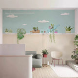 Plants Pots on Wall Nursery Wallpaper Perfect Décor