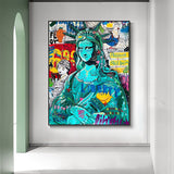 Pop Graffiti Art Statue Of Liberty Canvas Wall Art