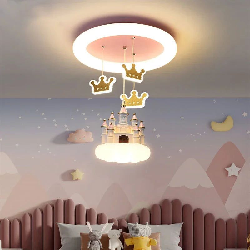 Princess Castle Crown Ceiling Light