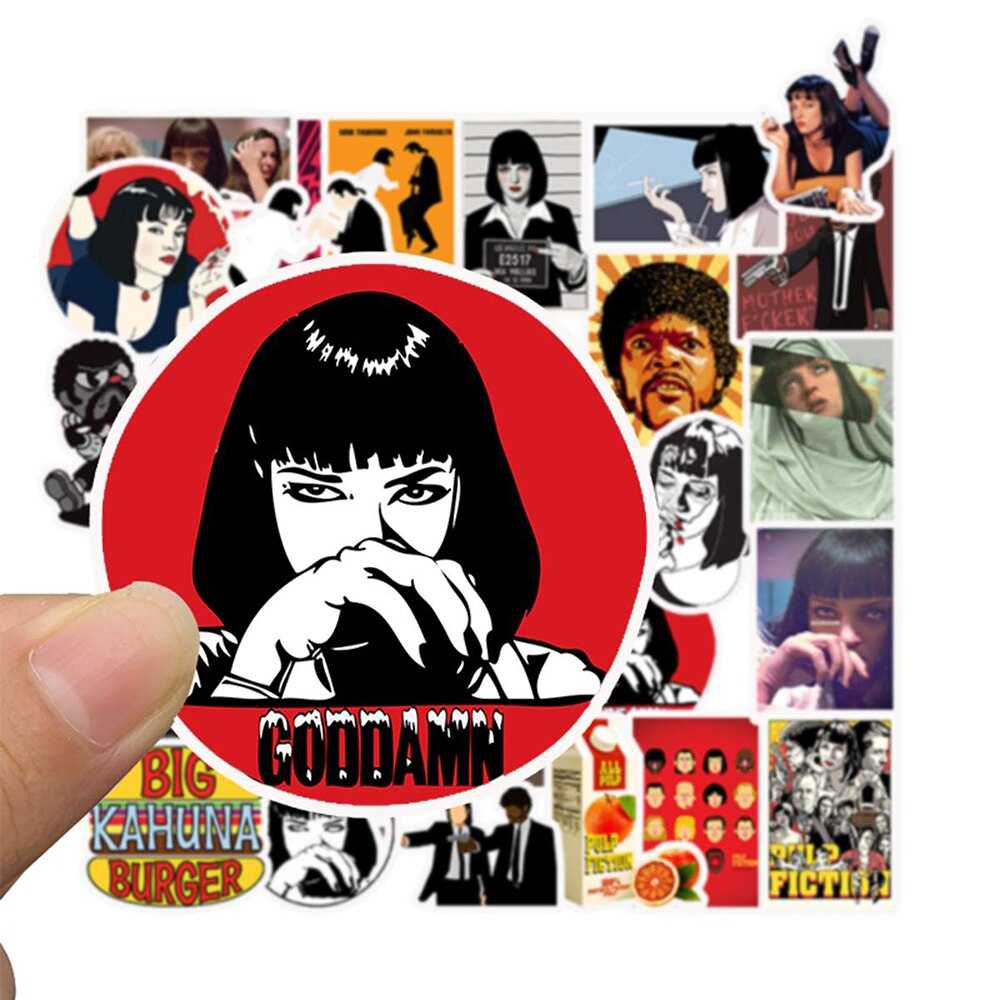 Pulp Fiction Movie Stickers Pack | Famous Bundle Stickers | Waterproof Bundle Stickers