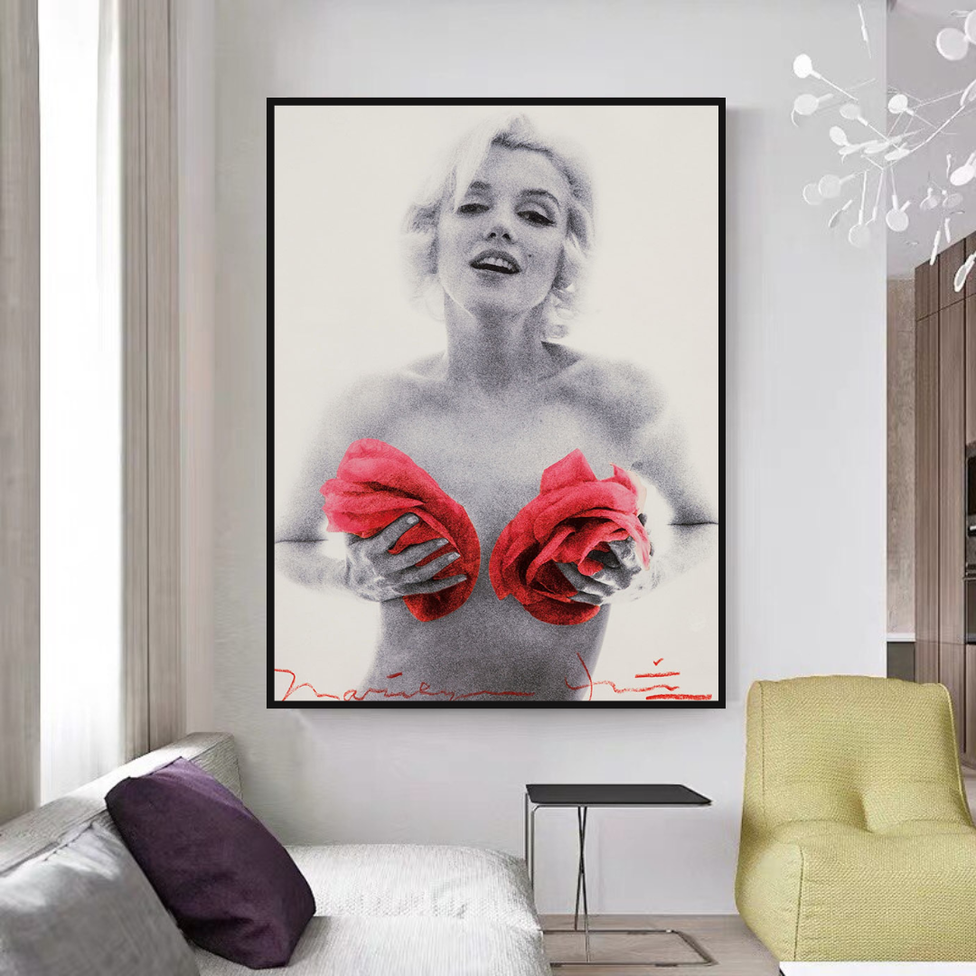 Red Flowers: Marilyn Poster - Captivating Blossoms