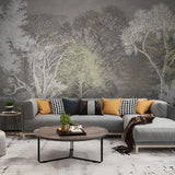 Retro Forest 3D Tree Wallpaper for Home Wall Decor