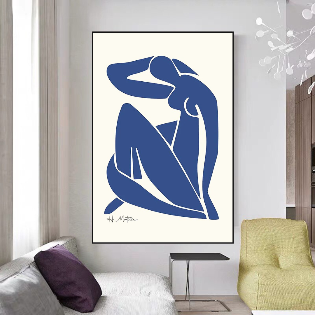 Retro Matisse Girl Posture Canvas Wall Art